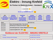 Tablet Screenshot of elektroinnung-krefeld.de
